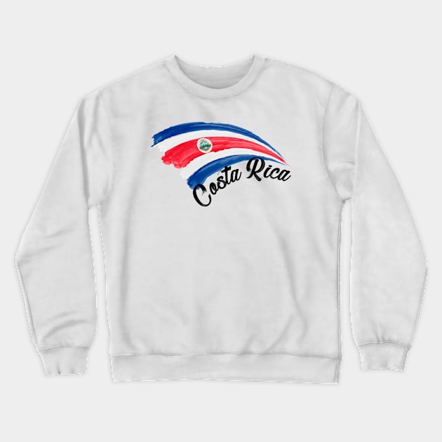 Costa Rica flag Crewneck Sweatshirt by SerenityByAlex